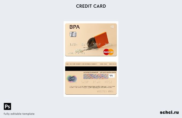 цифровая загрузка шаблона карты Mastercard Andorra Banca Privada d'Andorra (BPA)